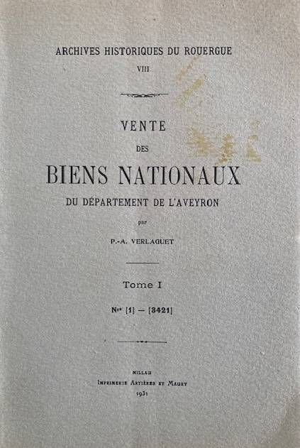 Vente des biens nationaux