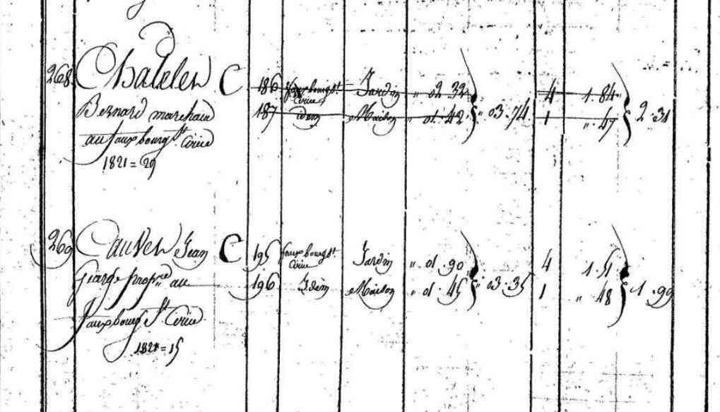 Deux exemples de mutation en 1821