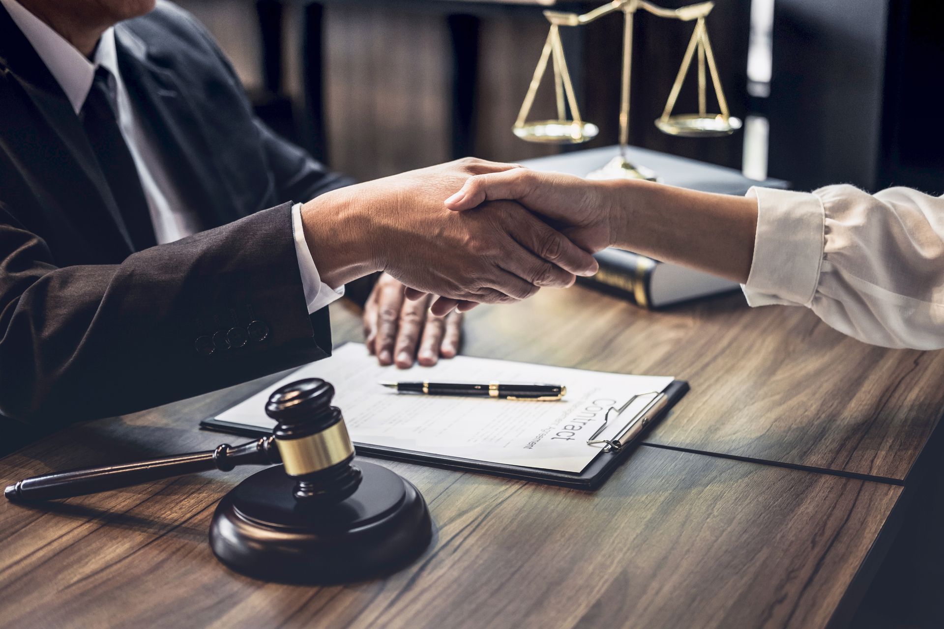two people shaking hands