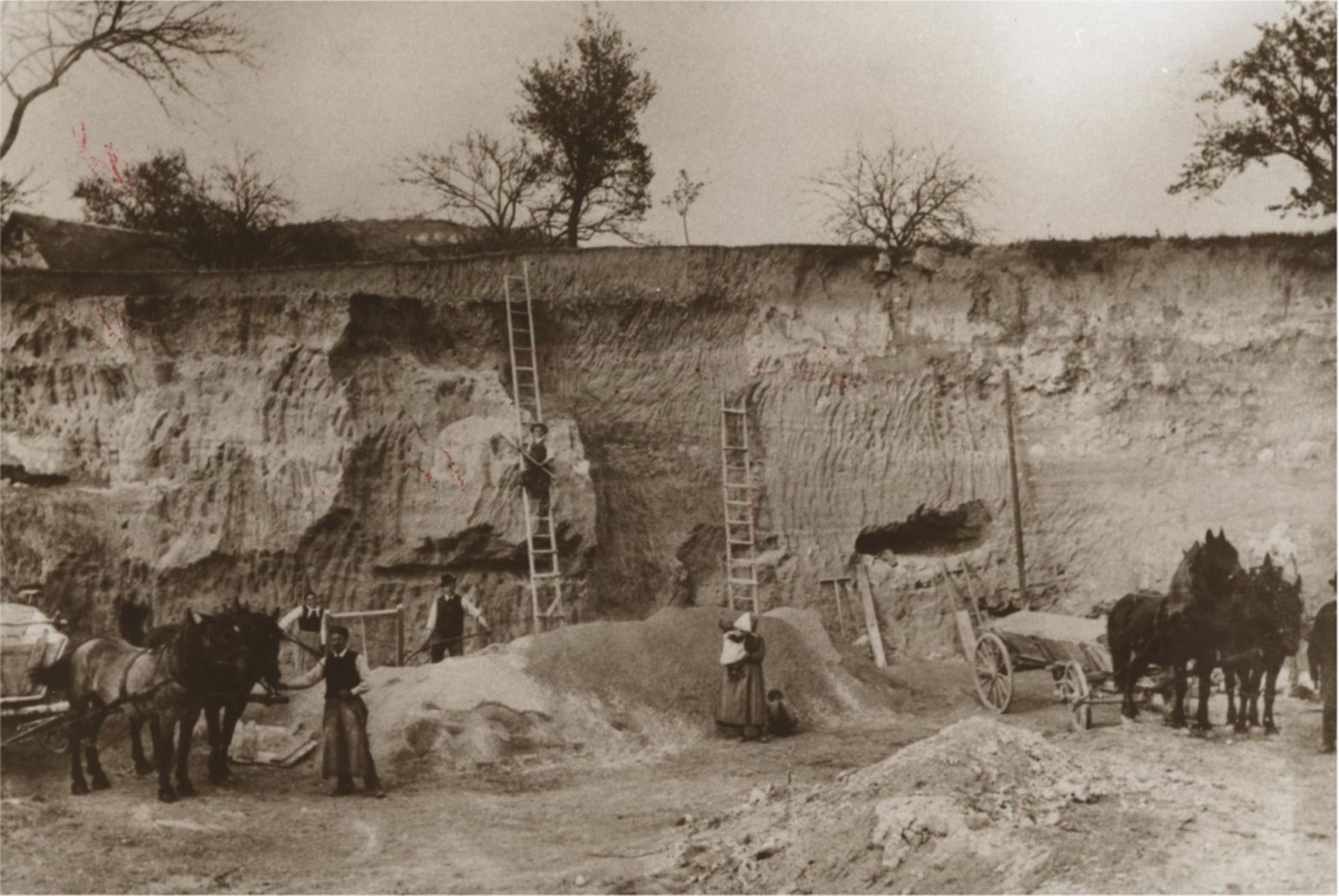 Kalktuffgrube in Geislingen um 1910 - A. Hegele