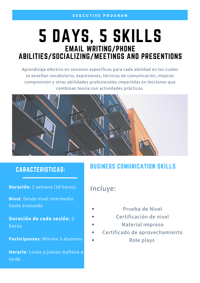Curso Comunicacion Business en Ingles de EEI English Examination Institute