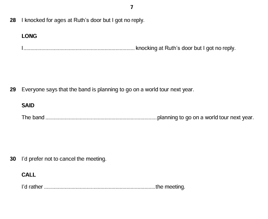 FCE B2 Use of English Part 4 2