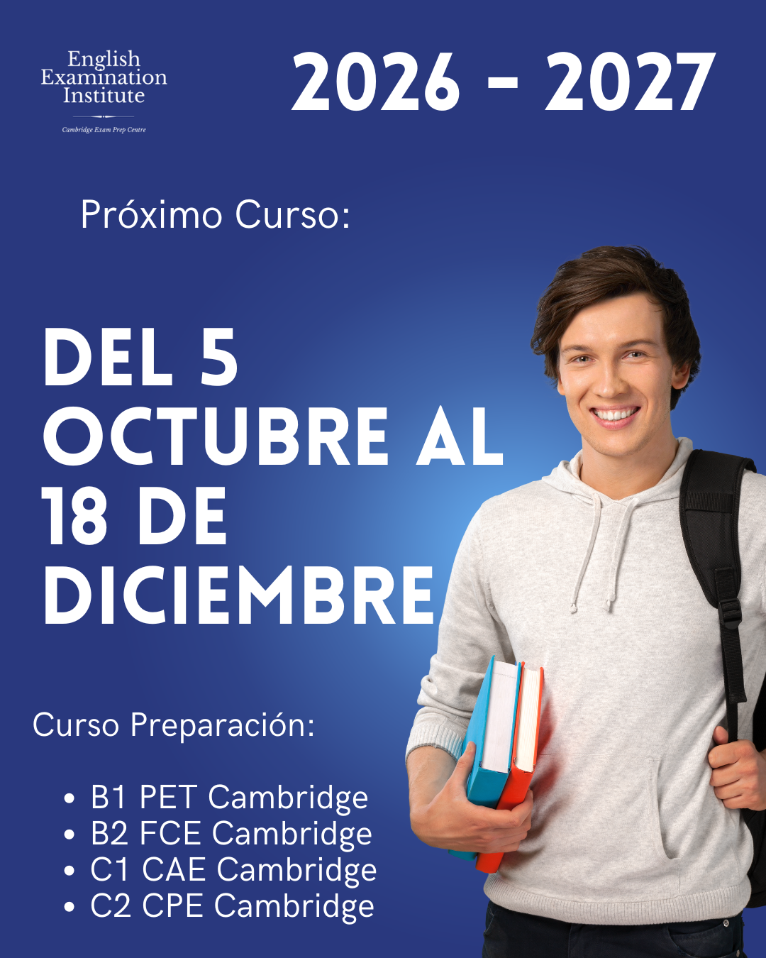 Proximo Curso B1 B2 C1 C2 en EEI English Examination Institute