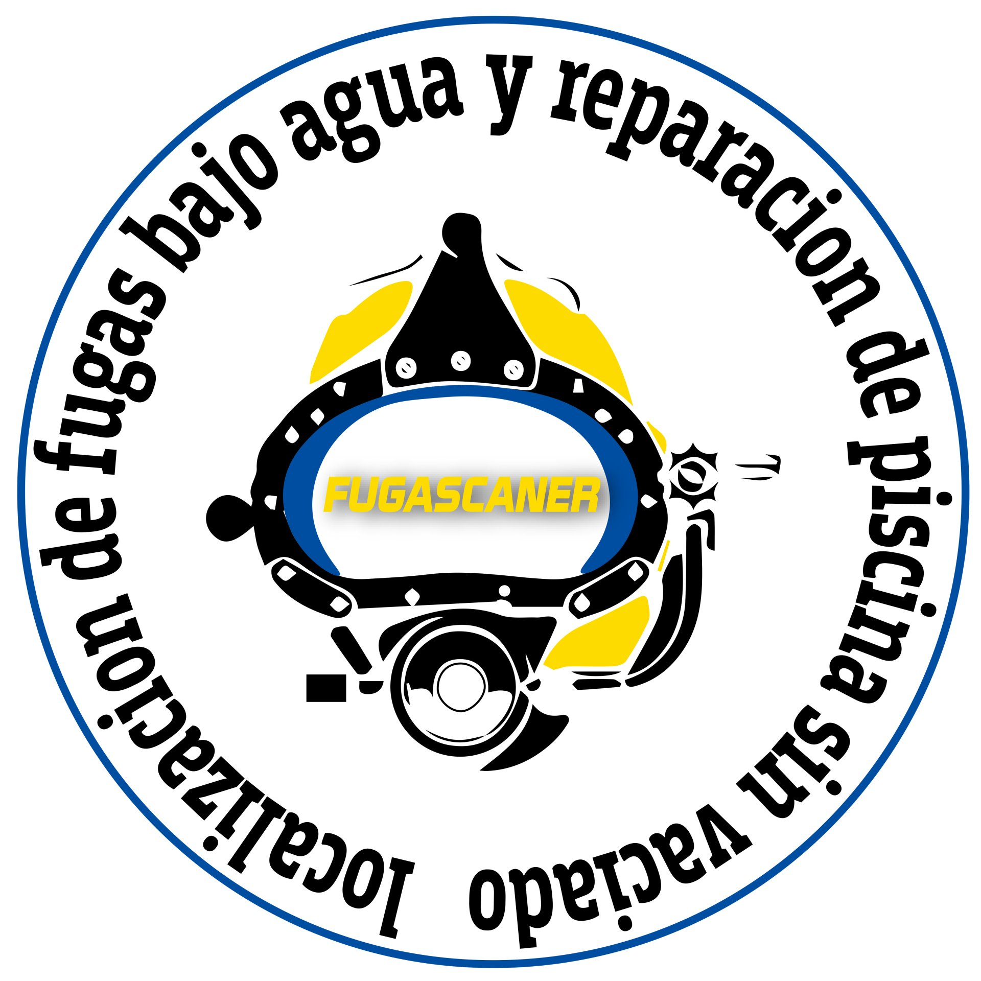 Logo Fugascaner, reparación piscinas sin vaciado Madrid
