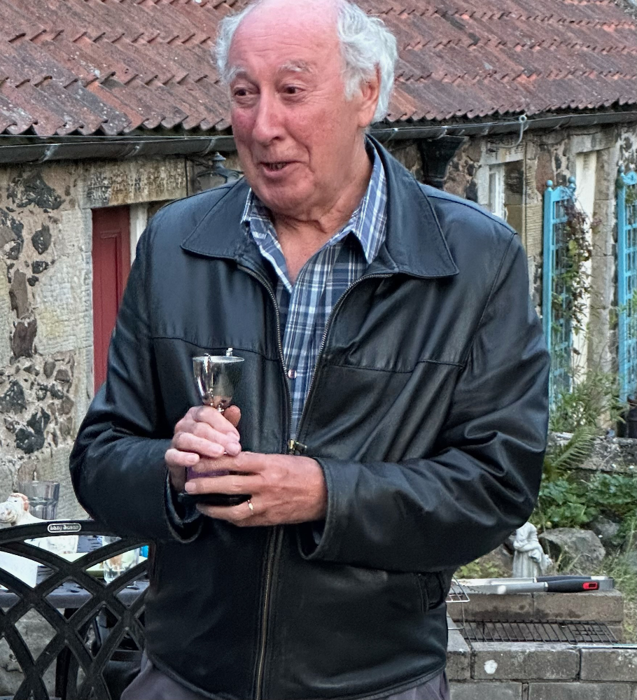 Val Crossan with the cup