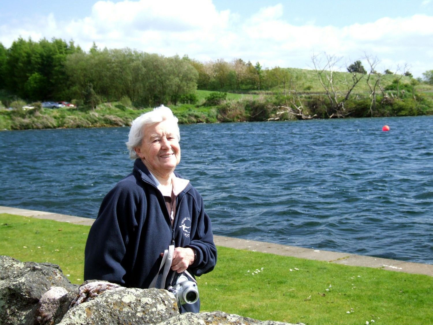 Mrs K at Kinghorn Loch
