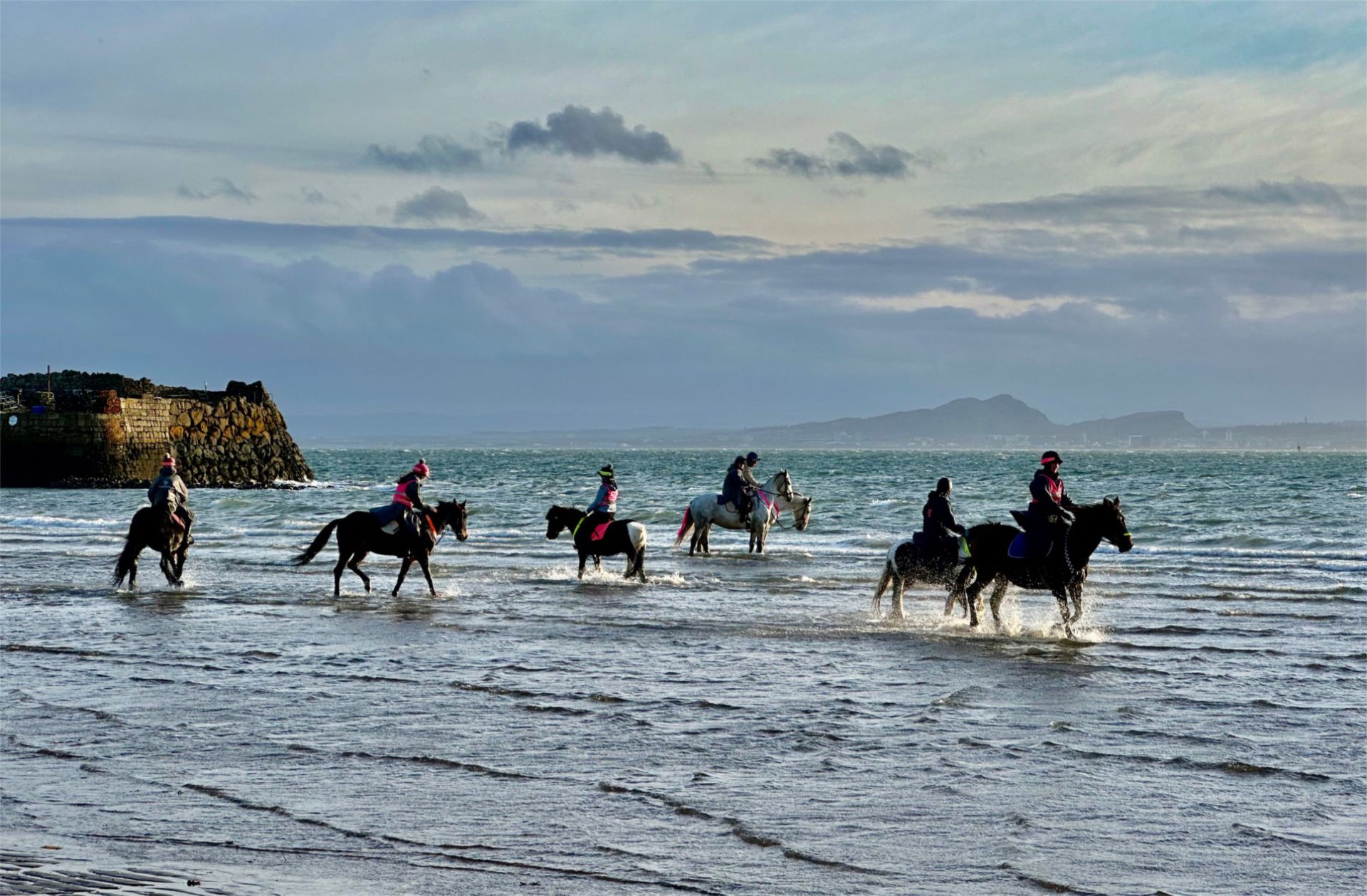 Splashing at Pettycur in February