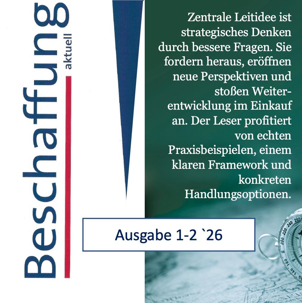 Buchrezension in Beschaffung aktuell Beschaffung aktuell Rezension Einkauf neu denken