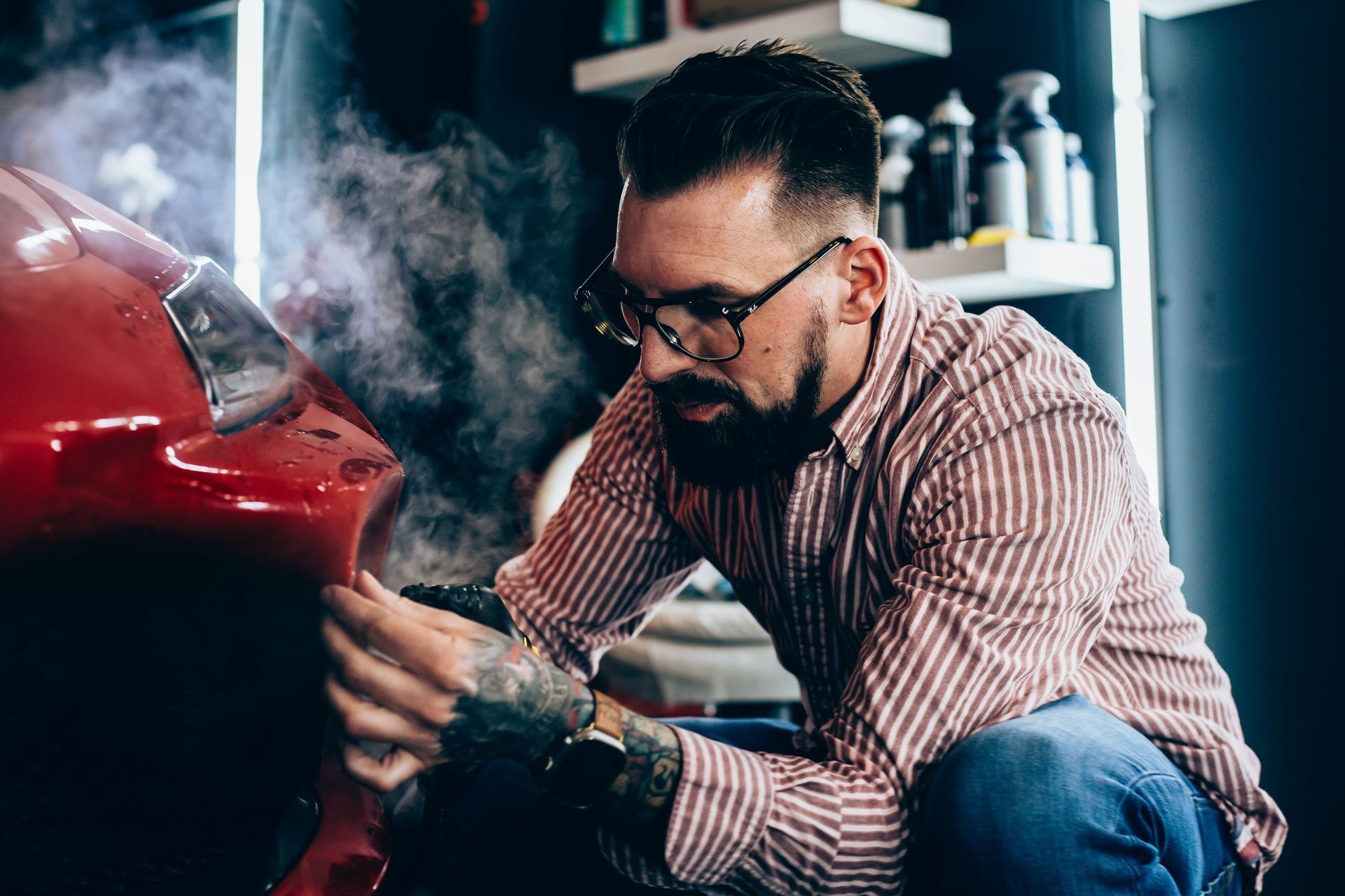 Folierung Werbung Carwrapping Folierung Gera Thüringen Folie Wrapping Design Showtime-Design Lackschutz Ferrari F8 488 PPF Lackschutzfolie