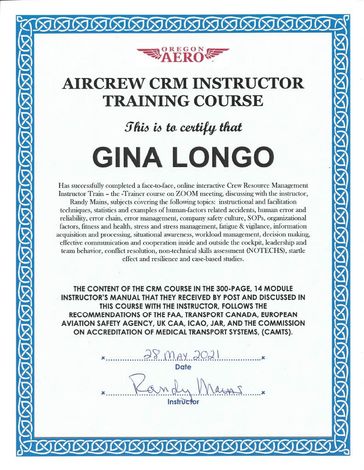 Certified Crew Resource Management Instructor