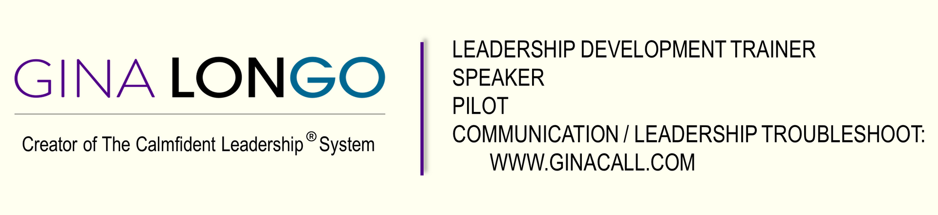 Gina Longo: Leadership Development Trainer, Speaker, Pilot