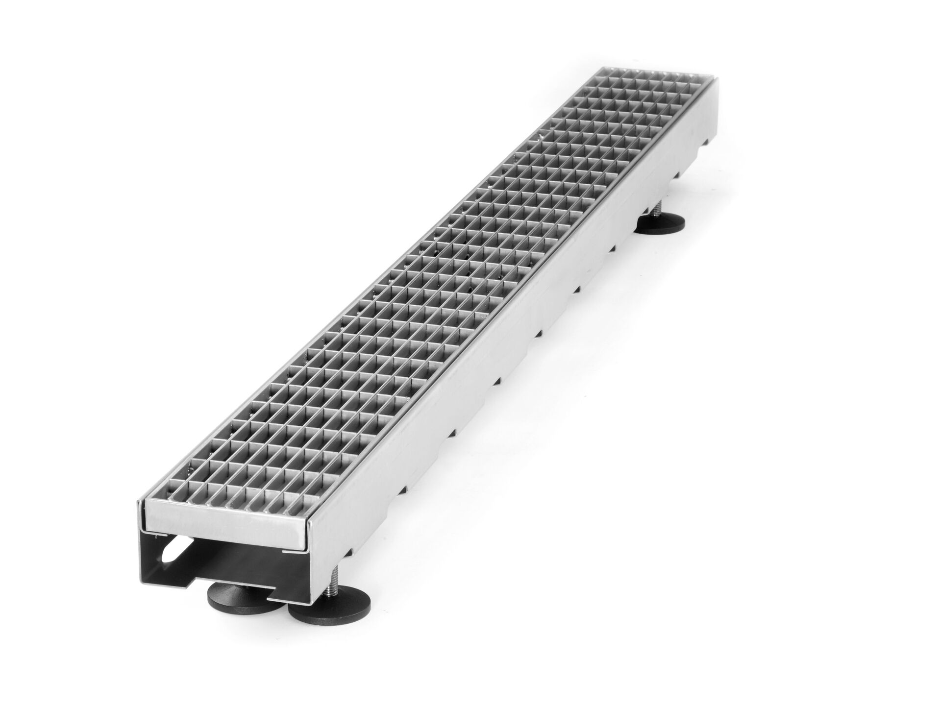 Balkonrinnen komplett mit Gitterrost Masche 30 x 10 mm