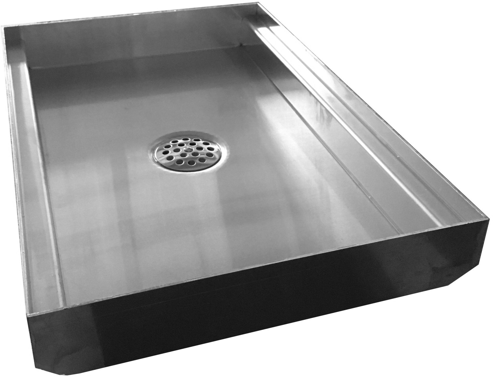 Aluminiumwanne mit Ablauf