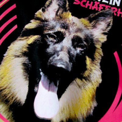 Fotodruck Hund T-Shirt bedrucken MacroFlock
