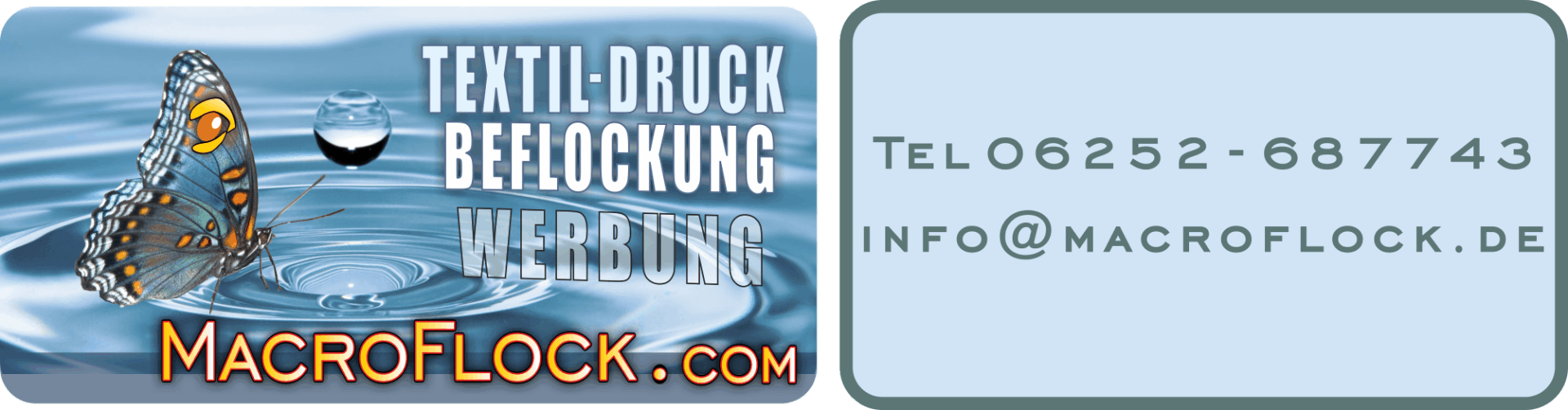 MacroFlock Textildruck Beflockung Werbung Heppenheim Bergstraße Hessen