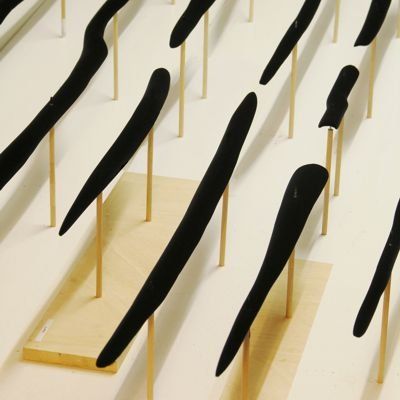 Beflockung Schöninger Speere - Halterung MacroFlock