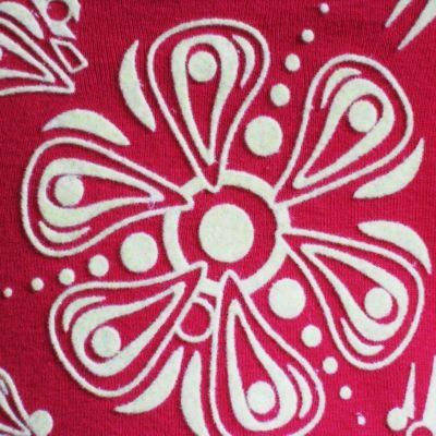 Blumenmotiv Flockdruck T-Shirt bedrucken MacroFlock
