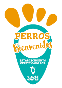 Logo viaje 4 patas en colaboración con Dama de Baza
