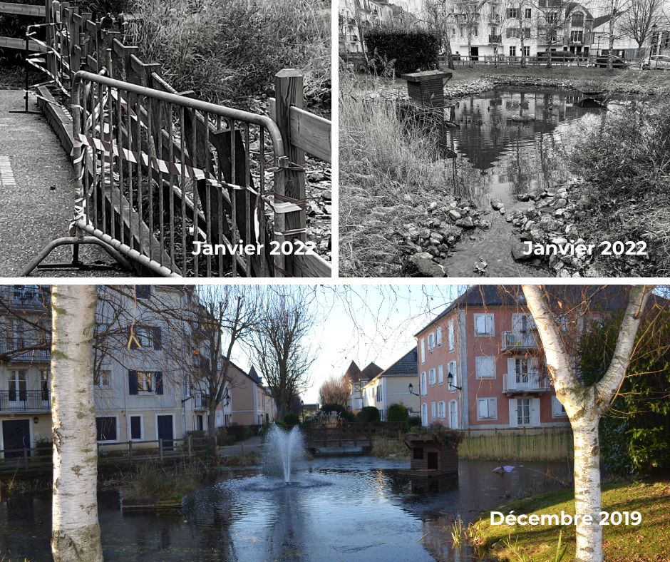 L’état du bassin de la Place Claude Monet désespère les habitants du quartier Centre