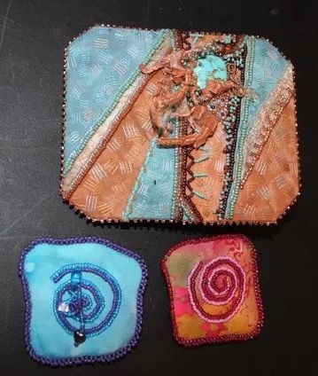 Beaded Buttonhole work by Mary Ellen Searcy.