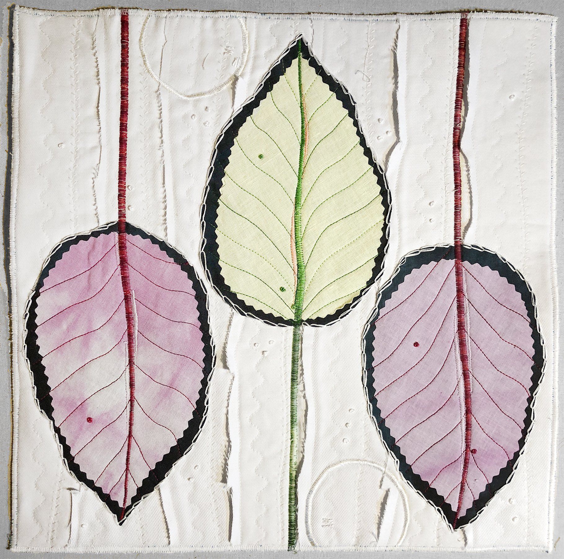 Carolyn Skei, Winter Leaf Fest art quilt, 2022.