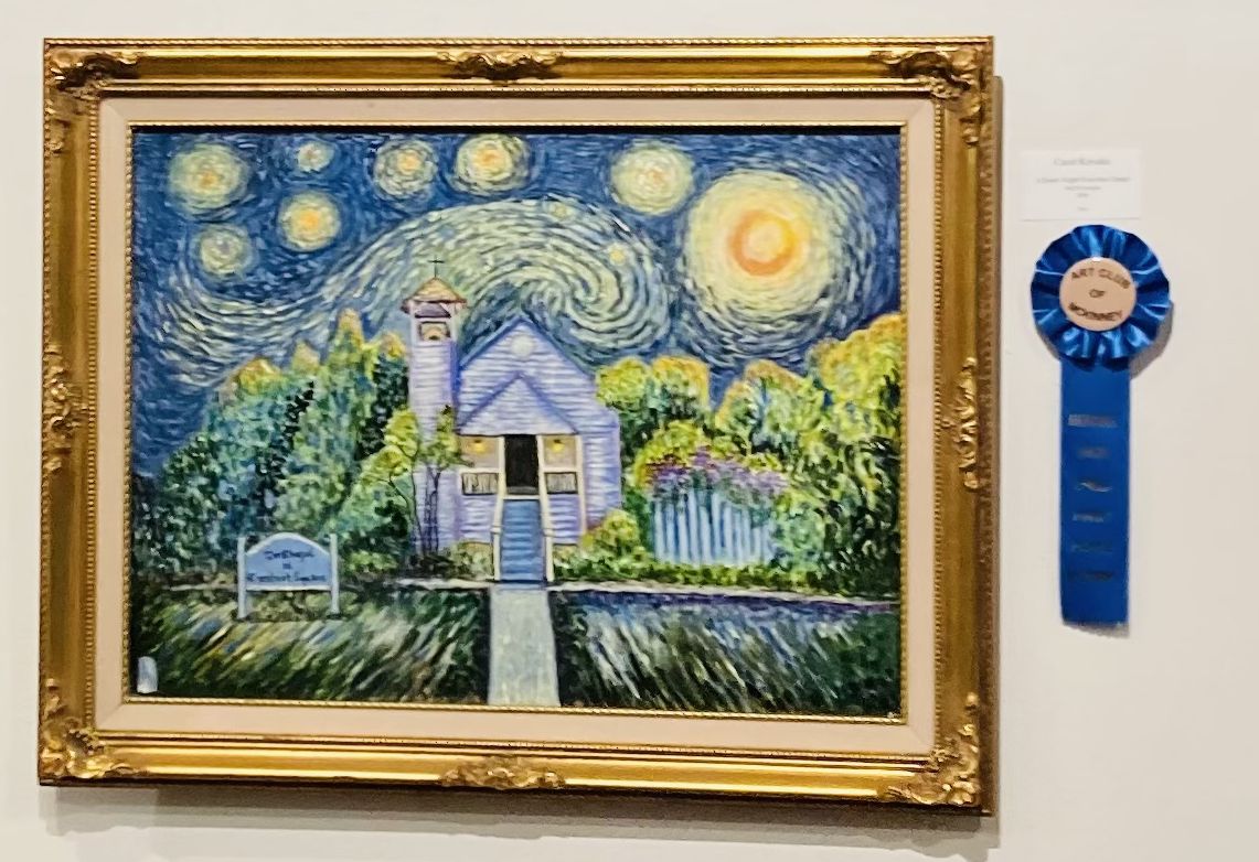 Carol Kovacs, A Starry Night Over the Chapel at Chestnut Square.