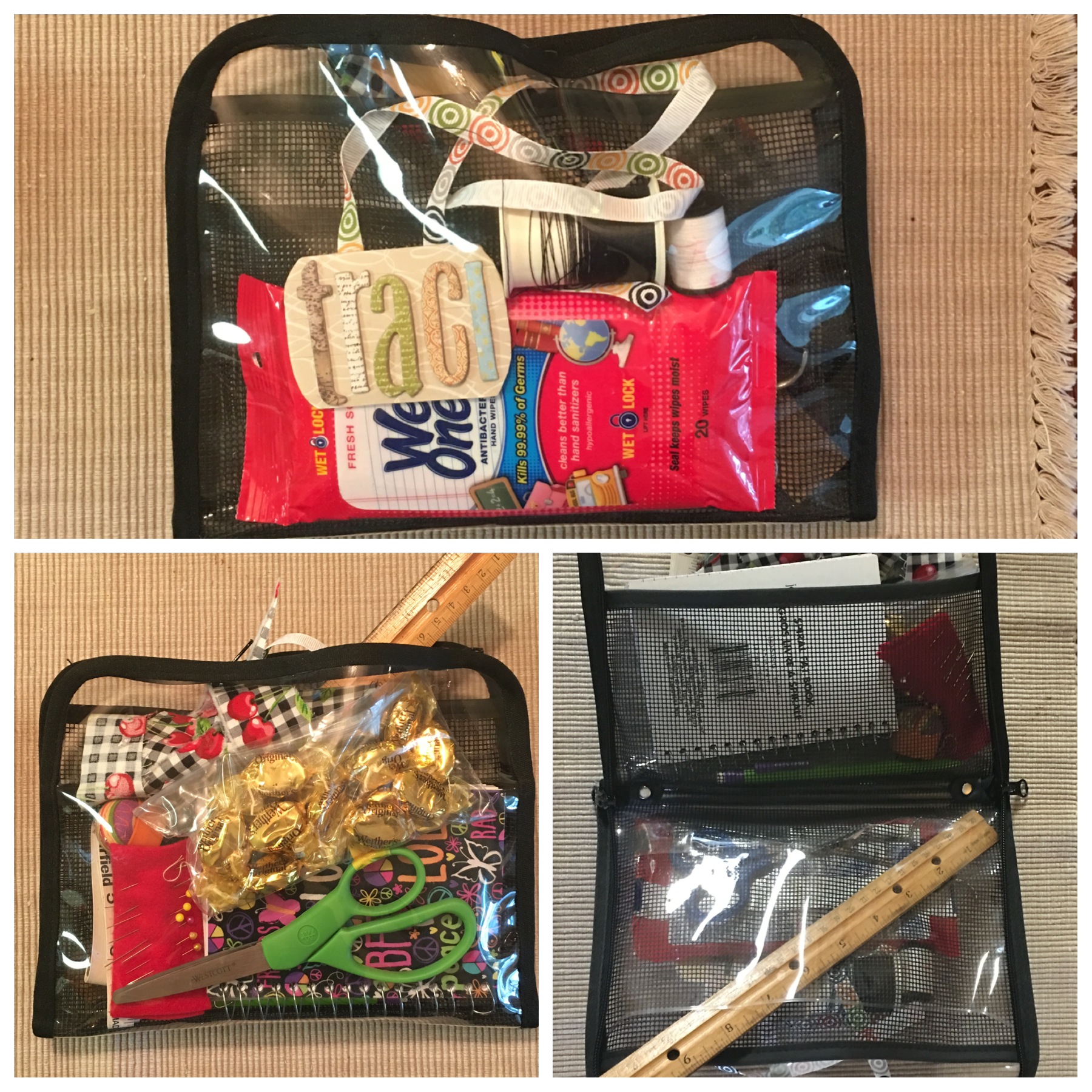 To-Go Fiber Art Kit With Scissors, A Ruler, And Other Materials