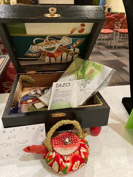 Carol Kovacs, Japanese Challenge tea chest with detail, 2022.