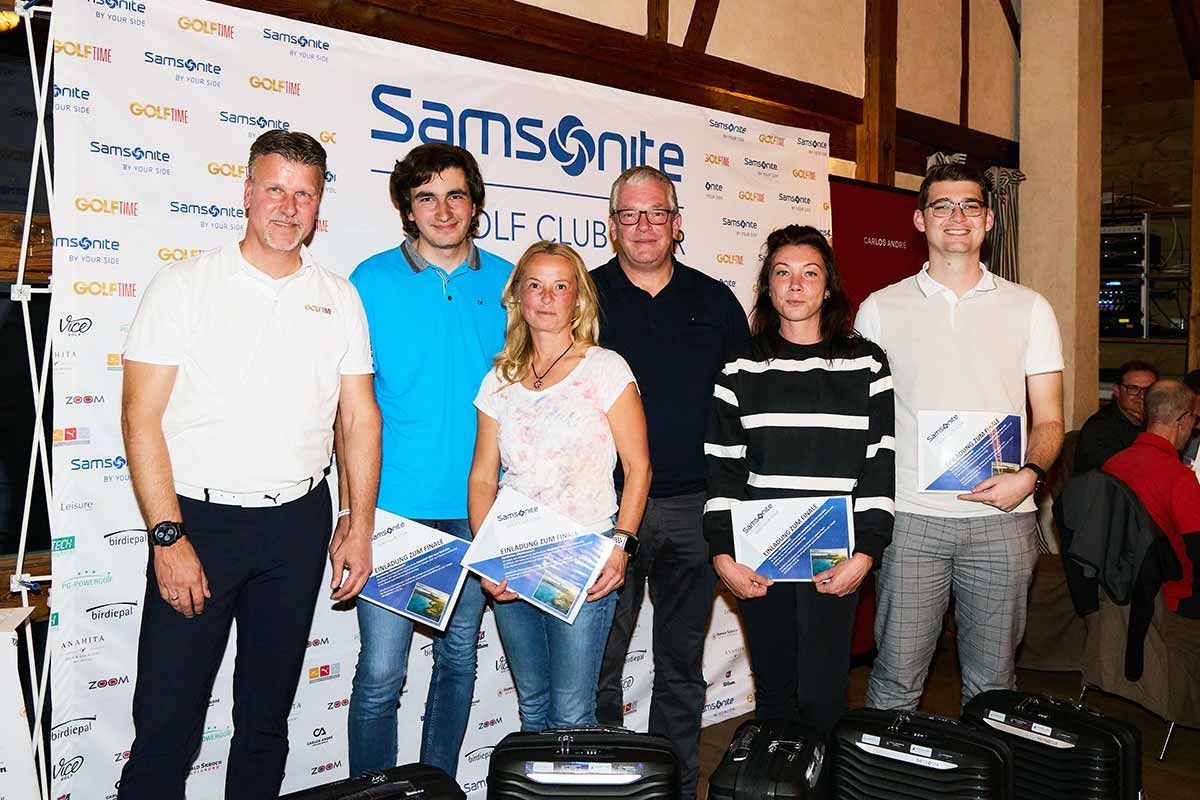 Die fünf Tagessieger im Spa & GolfResort Weimarer Land mit Turniermoderator Gero Bücher (l.) Die fünf Tagessieger im Spa & GolfResort Weimarer Land mit Turniermoderator Gero Bücher (l.)