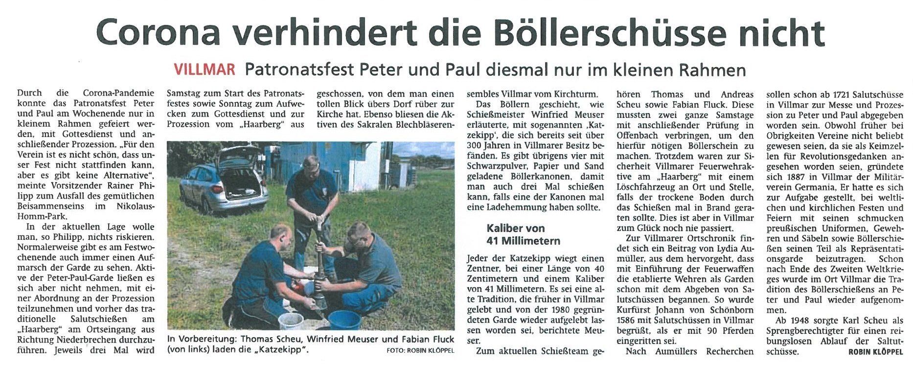 Bericht Nassauische Neue Presse v. 30.06.2020
