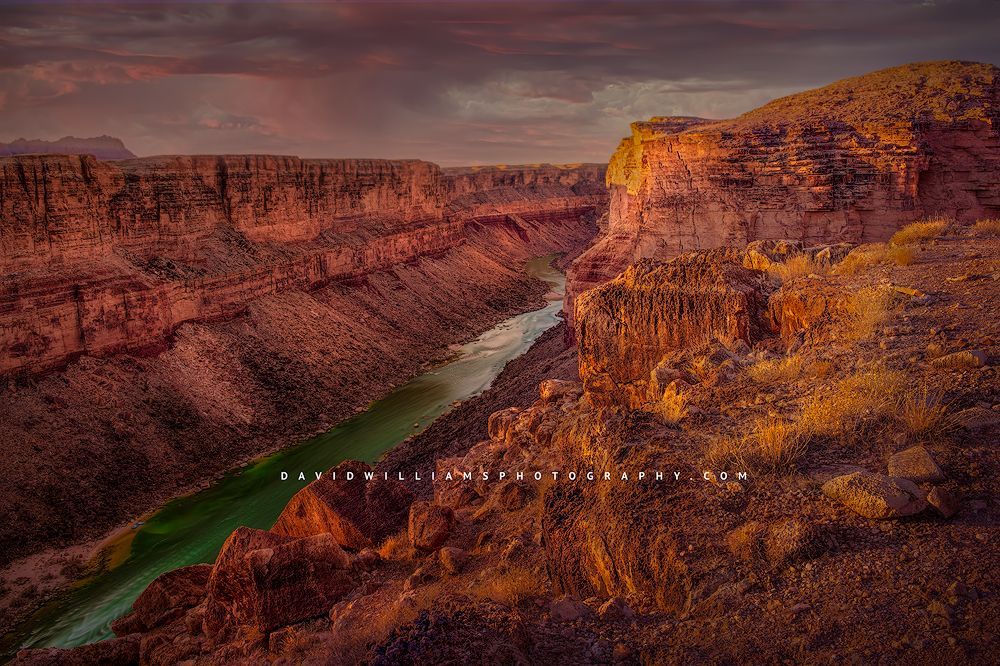 Vibrant skies at sunrise over Marble Canyon, Arizona