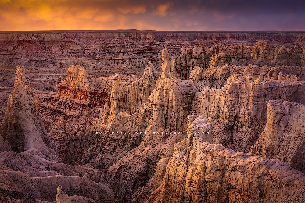 Vivid skies over the hoodoos in Coal Canyon Arizona USA