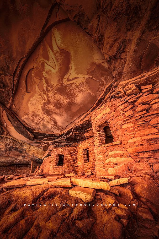 Fallen Roof Indian Ruin of Anasazi ancestral Puebloans, Utah.