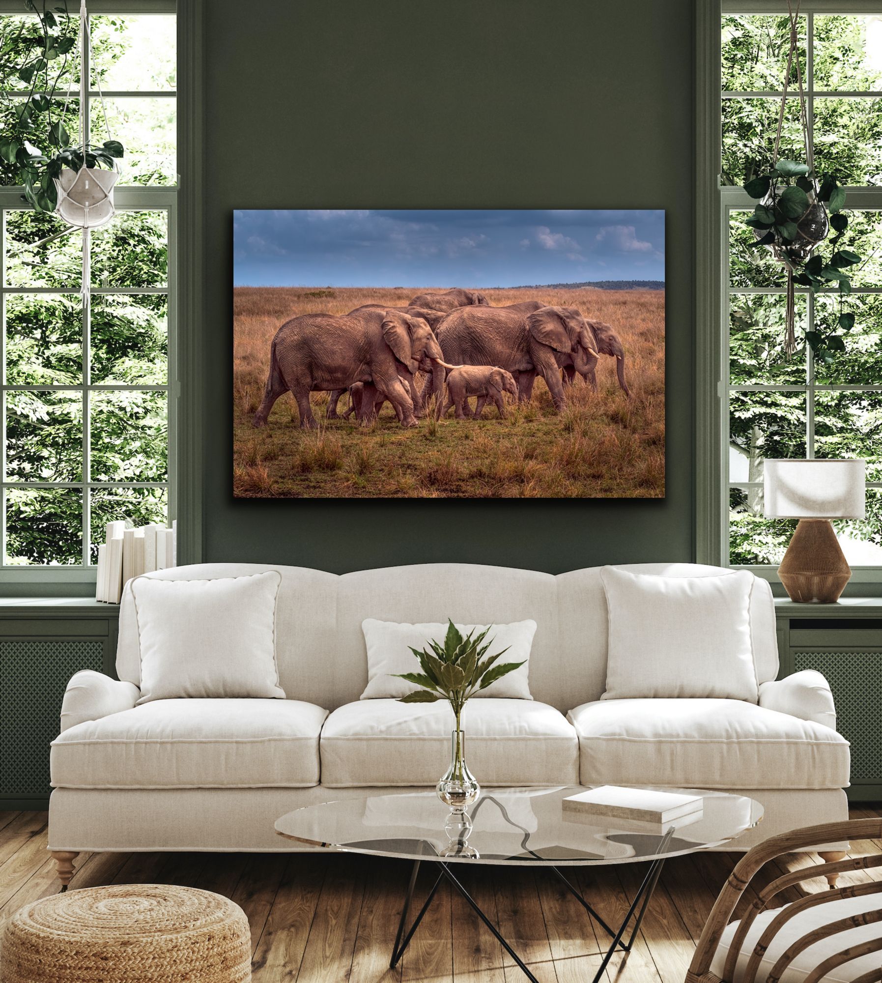 Example of image # Elephant GP BKT2845 on a wall in a modern home