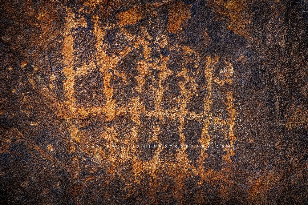 Ancient Native American indigenous Hohokam petroglyphs, Saguaro, AZ
