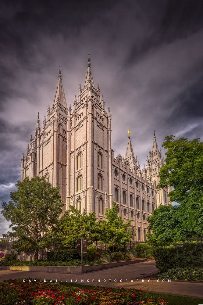 The stoic structure of the Salt Lake LDS Temple, Utah