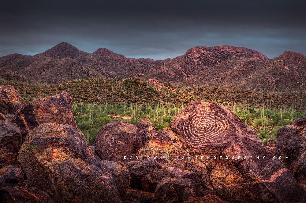 Spiral Rock Petroglyph, Saguaro National Park, Arizona
