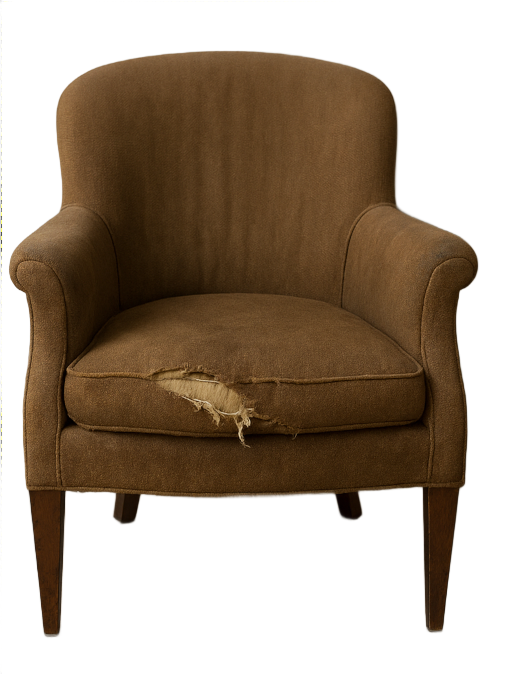 Sessel nach der Aufarbeitung