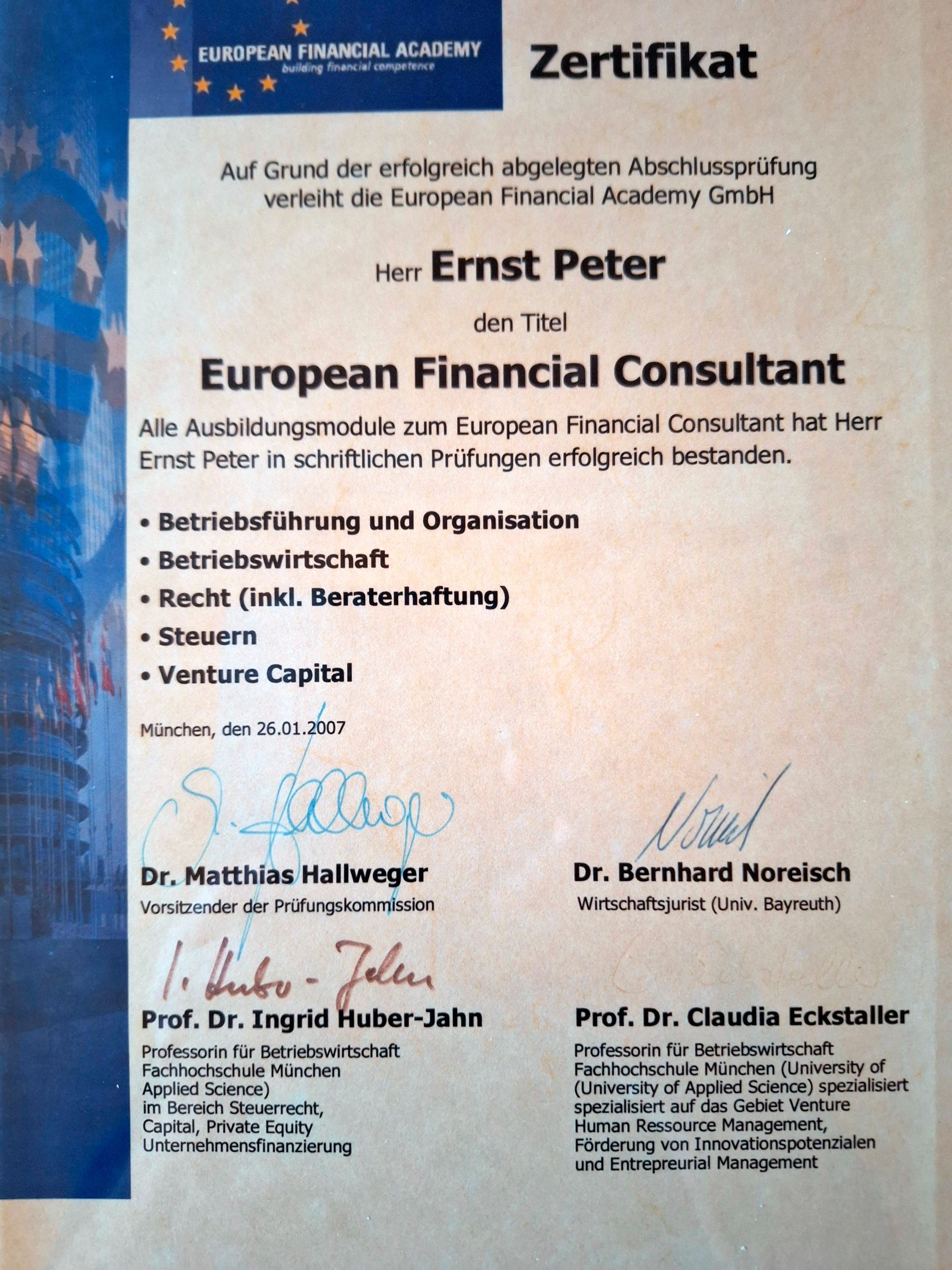 European Financial Consultant