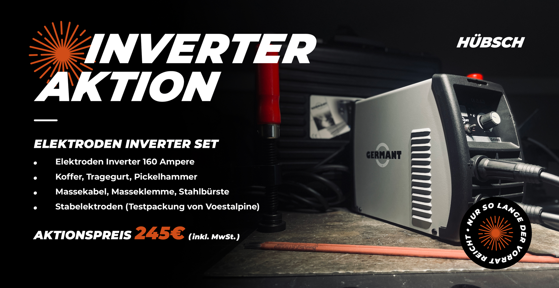 Angebot Aktion Inverter Stabelektroden 160 Ampere günstig