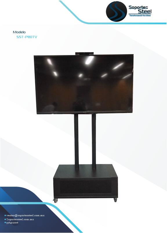 Pedestales para pantallas ideal para sala de conferencia, terrazas, hoteles, bares, hogar, estadios, tienda departamental, agencias automotrices, hospitales