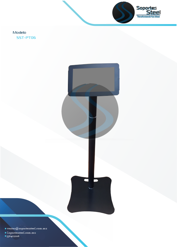 pedestal para tablet con ajuste de inclinación para ipad galaxy lenovo getac