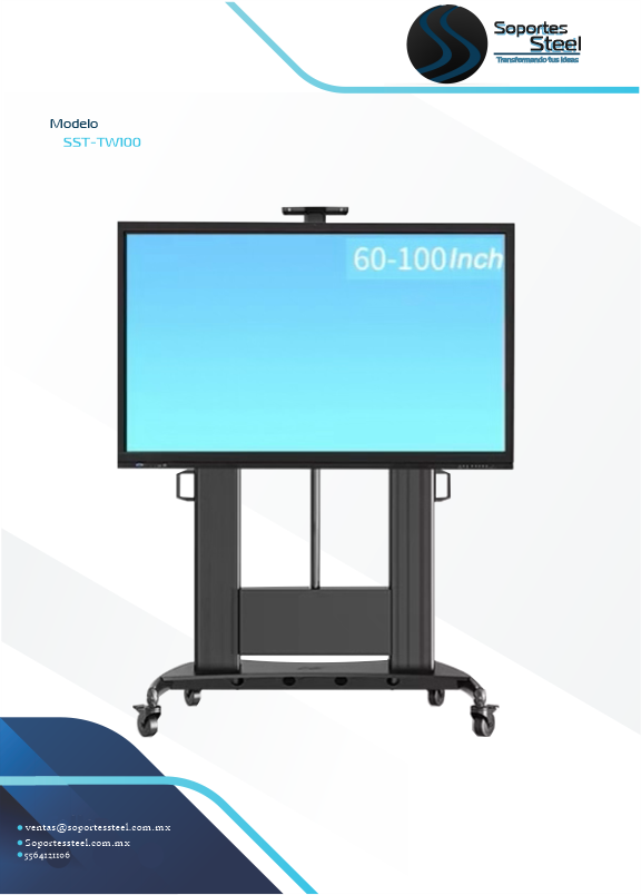 Pedestal motorizado para pantallas, pedestal ergonómico para pantalla pedestal northbayou tw100