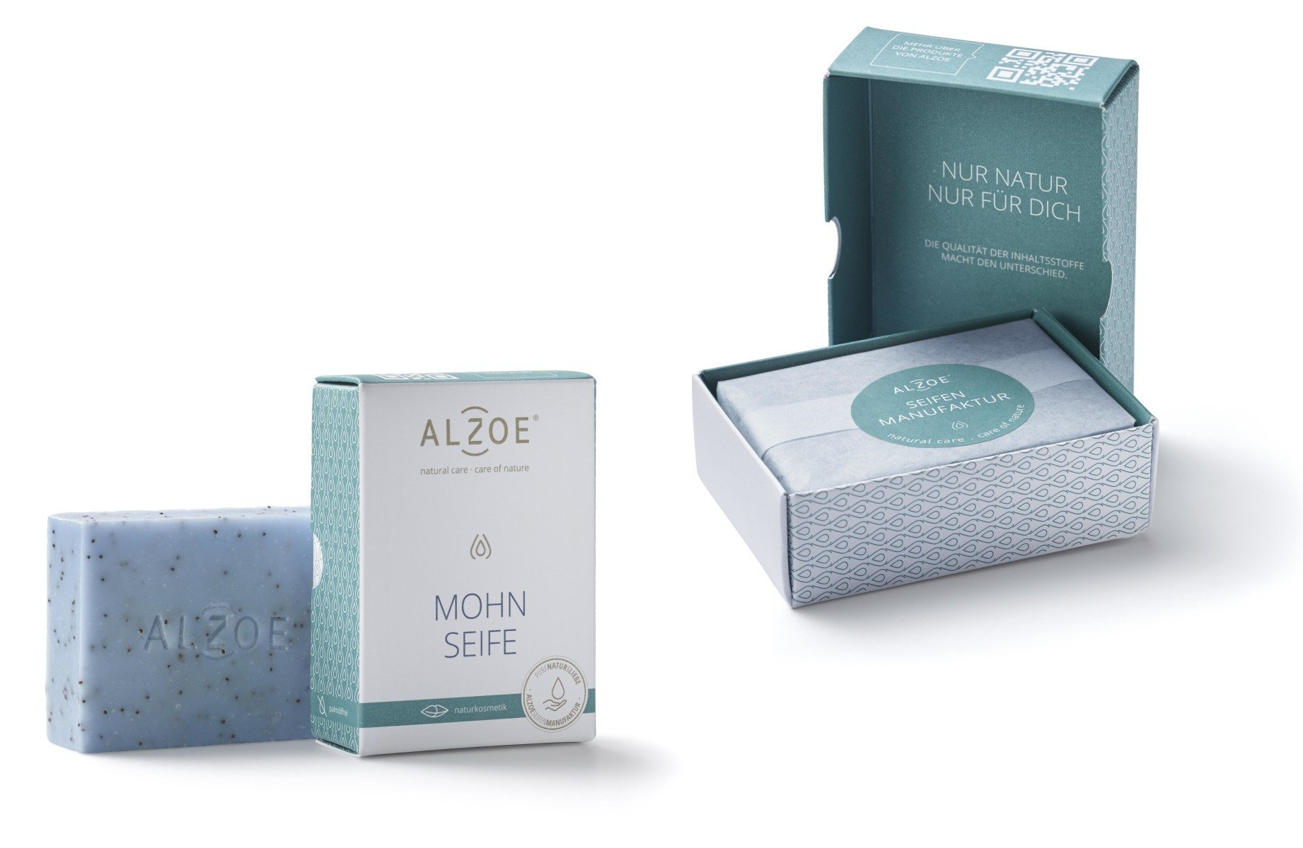 Verpackungsdesign Seife ALZOE