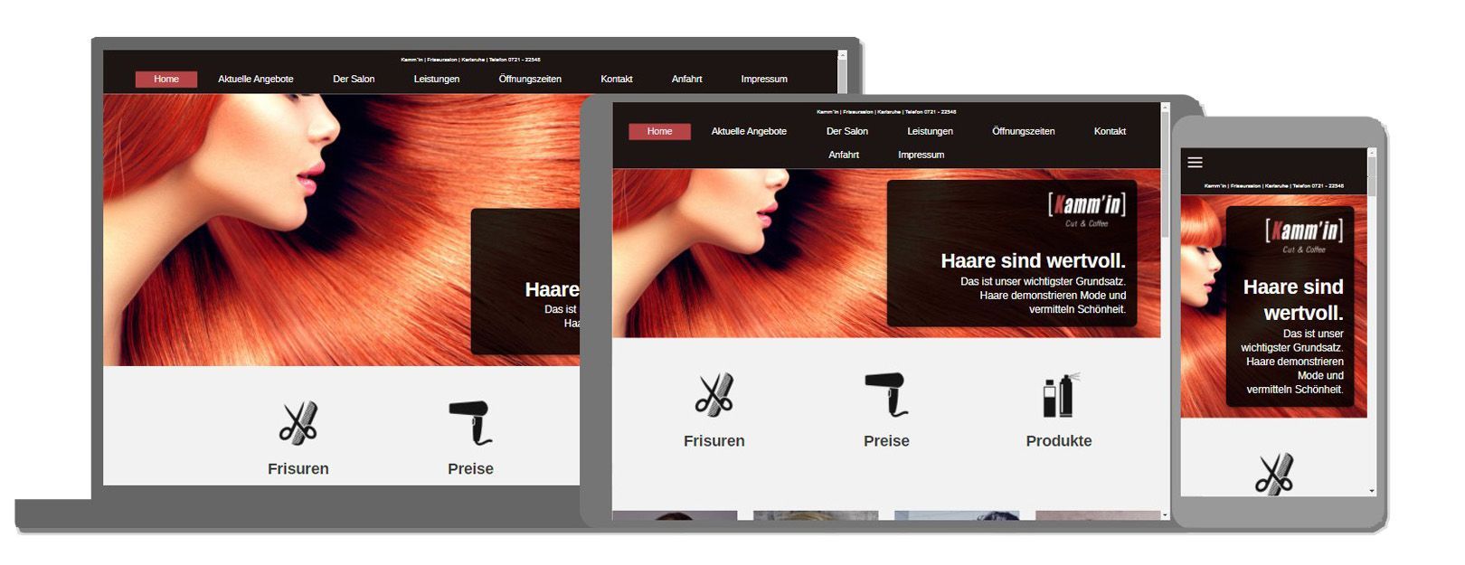Website erstellen Karlsruhe Friseur