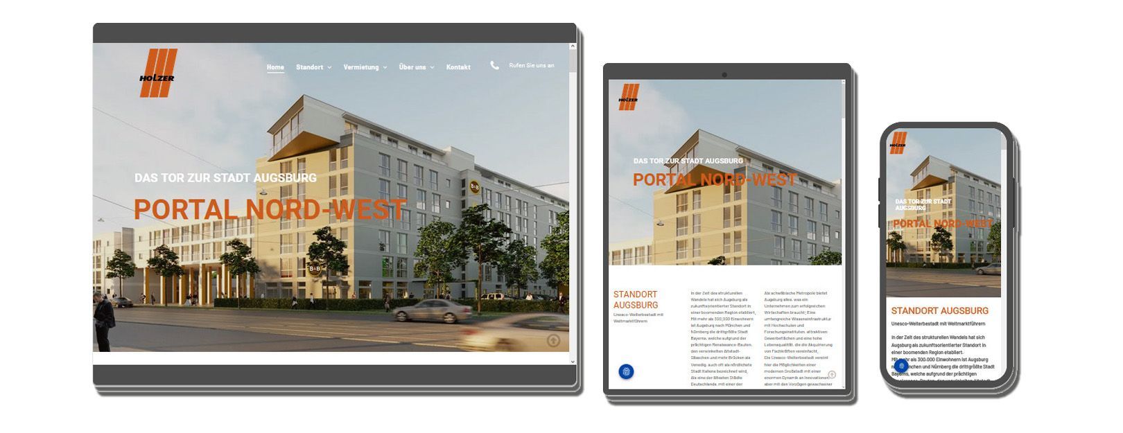 Onepager für Immobilien Vermietung in Augsburg
