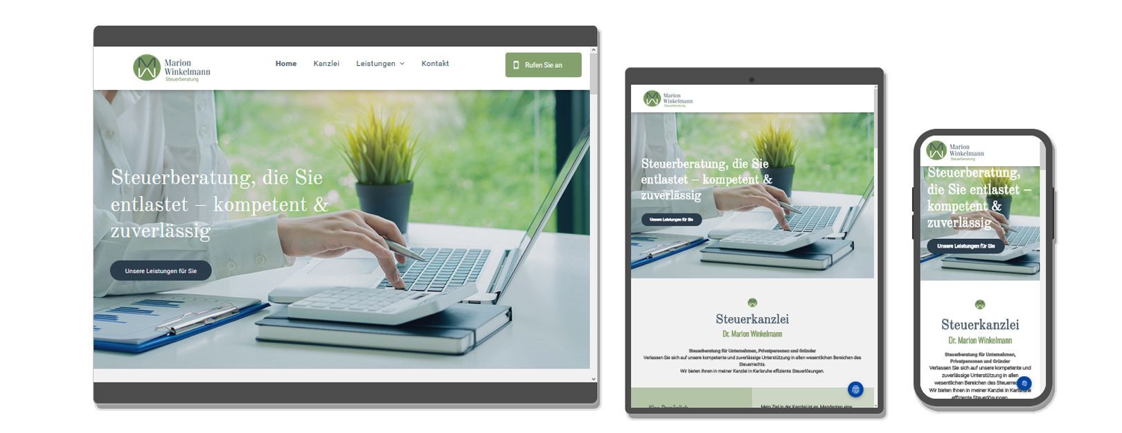 Website erstellt für Steuerberater in Karlsruhe