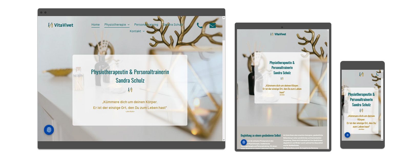 Dynamische Website Physio Praxis in Karlsruhe