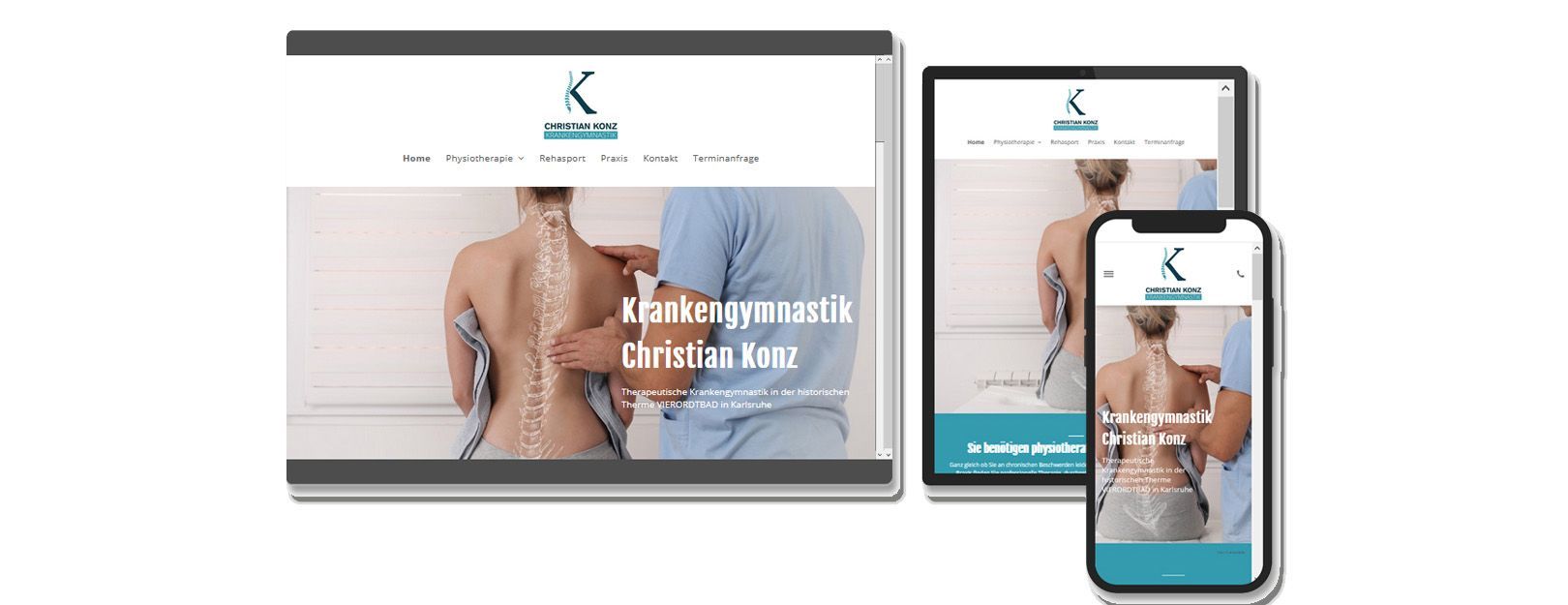 Erstellen Webseite Physiotherapie Karlsruhe