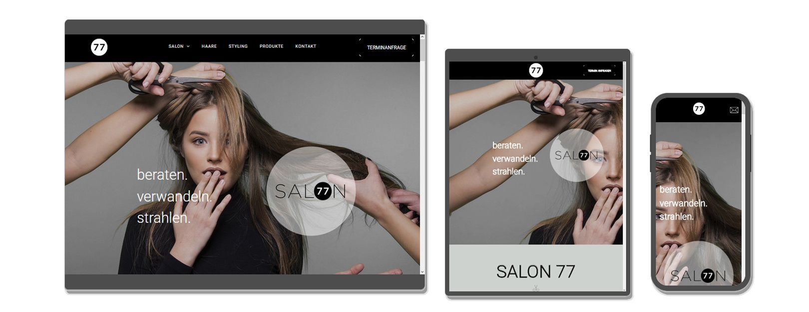 Onepager für Friseursalon in Karlsruhe